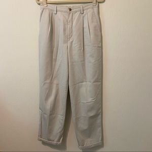 Vintage - High-waisted Tan Trousers - Sz 10